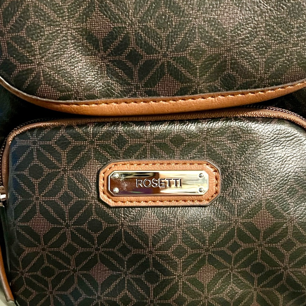 Rosetti Dark Brown Mini Backpack, With Several Zi… - image 4